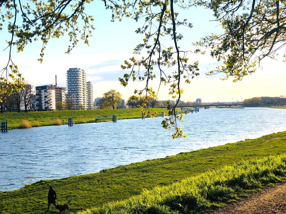Apartament Z Tarasem I Widokiem Na Odre Breslavia Esterno foto